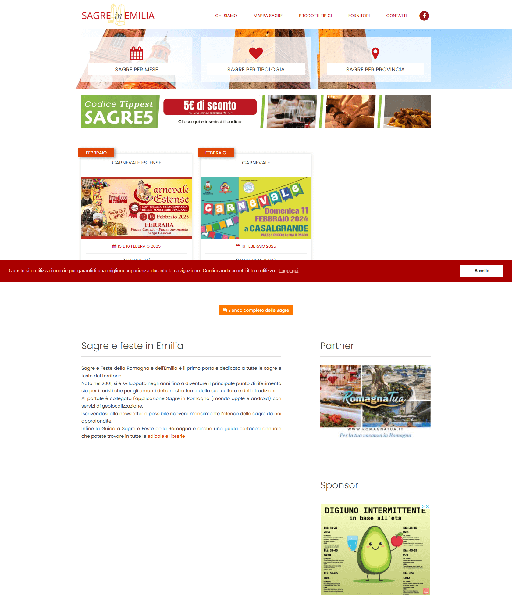 home page sagre in emilia