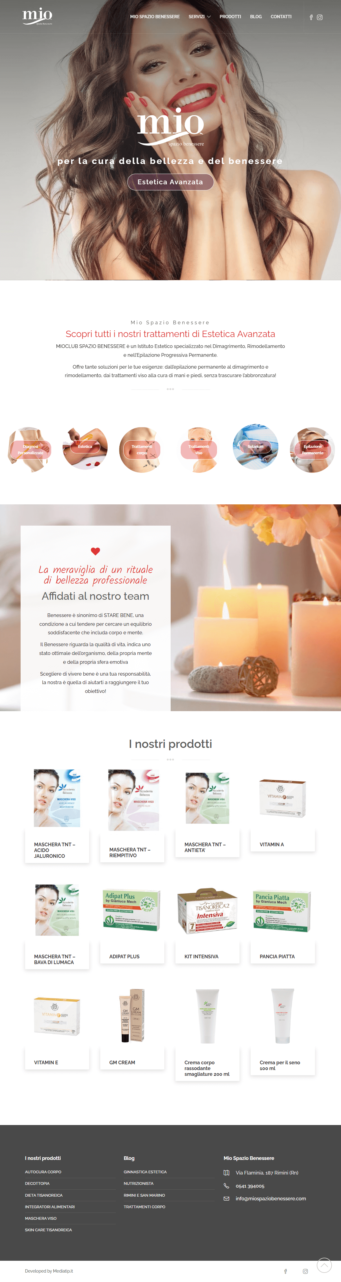 home page mio spazio benessere