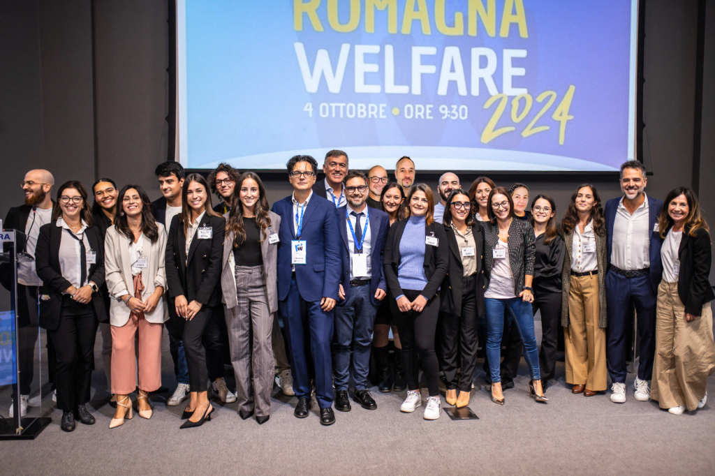 Il gruppo Mediatip sul palco al Romagna Welfare 2024