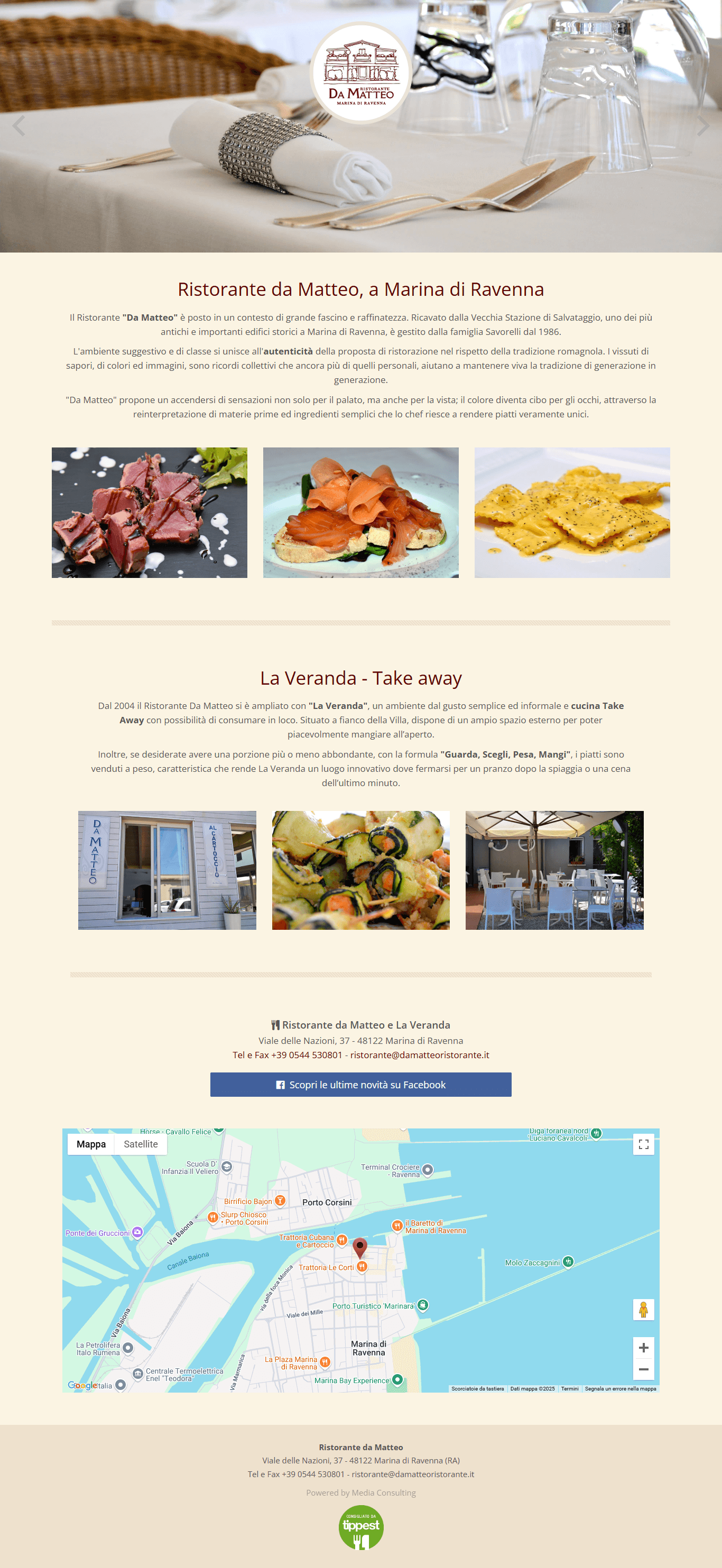 home page ristorante da matteo a marina di ravenna