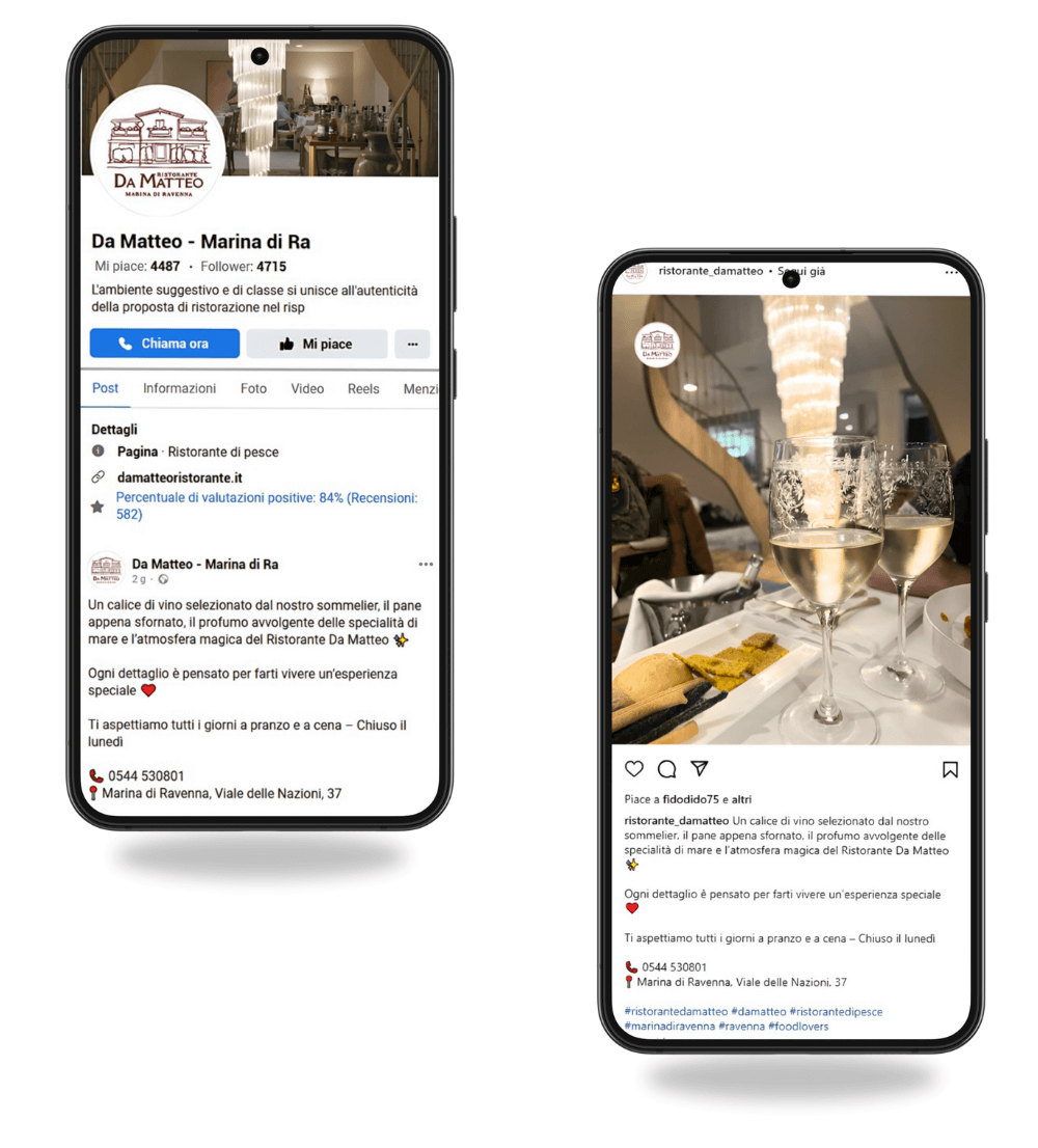 pagine social del ristorante da matteo a marina di ravenna