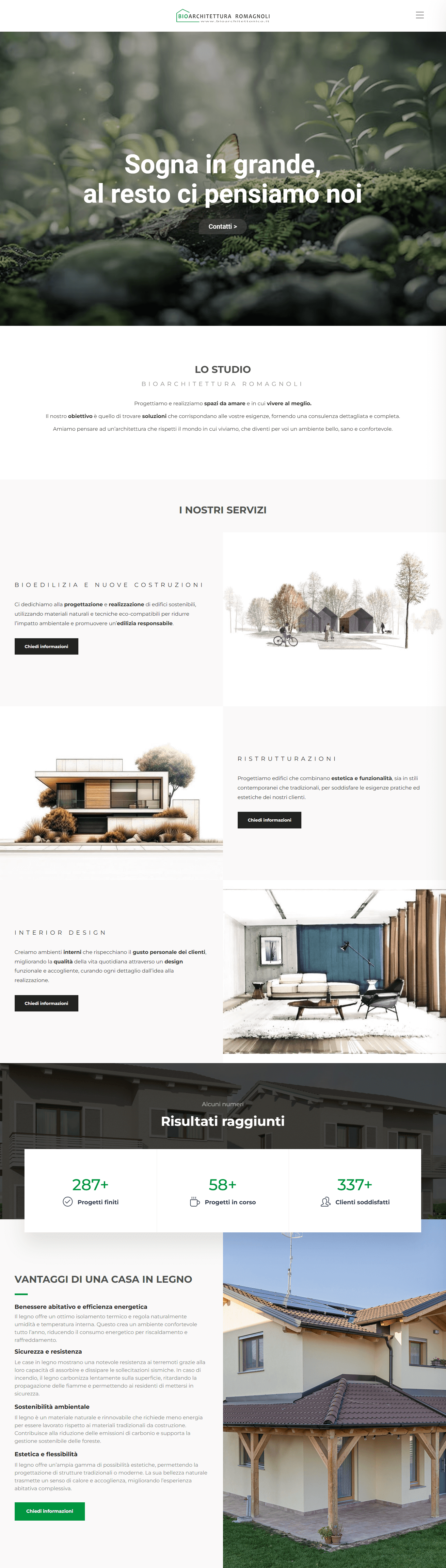 home page del sito di architetto davide romagnoli