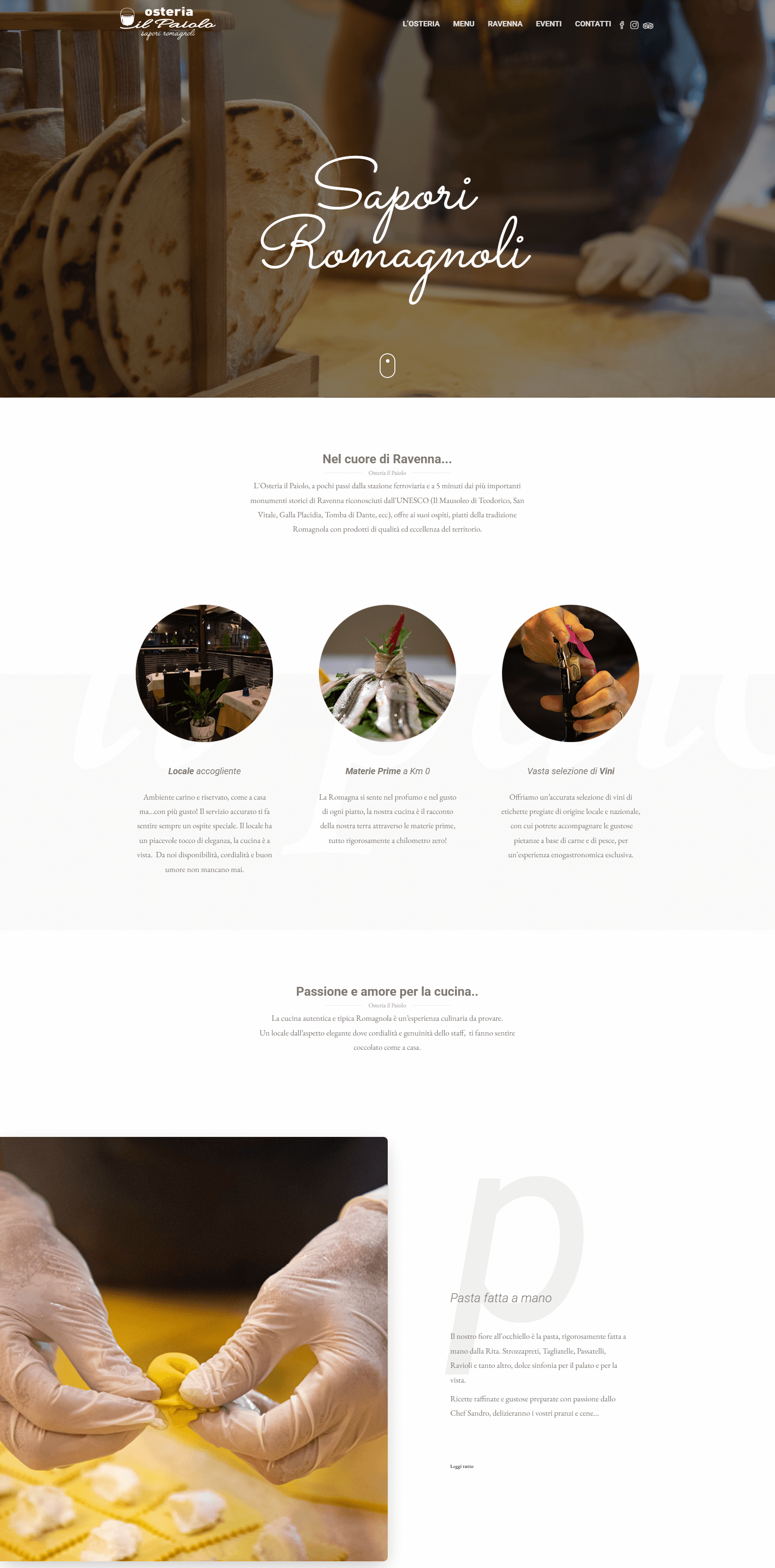 home page osteria paiolo