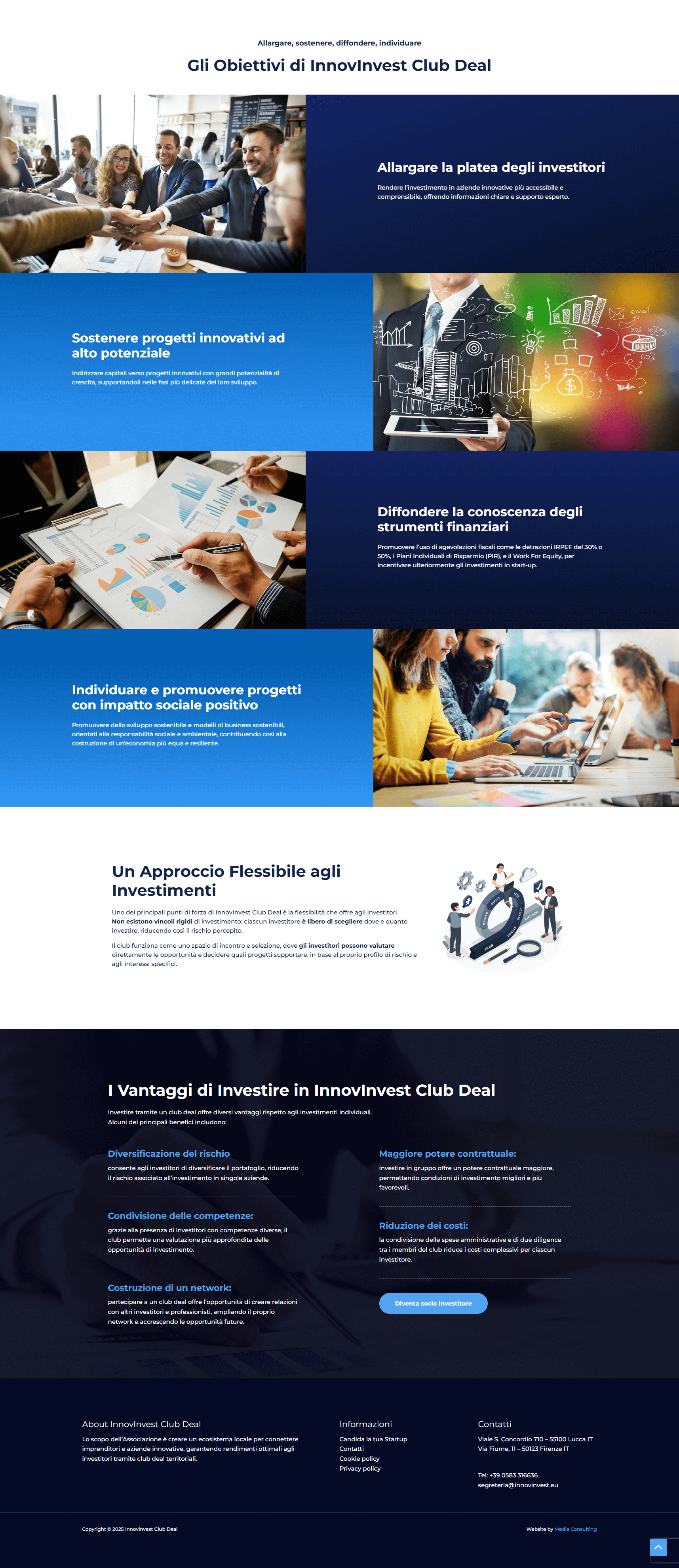 Versione desktop del sito Innovinvest