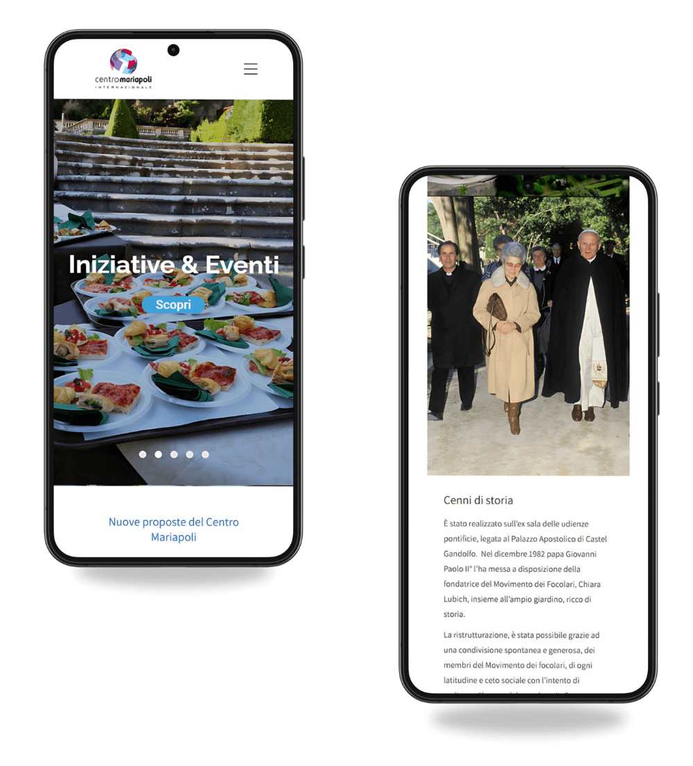 sito da mobile del centro mariapoli