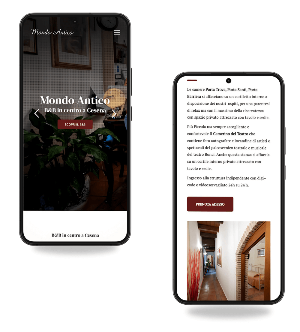 Versione mobile del sito Mondo Antico
