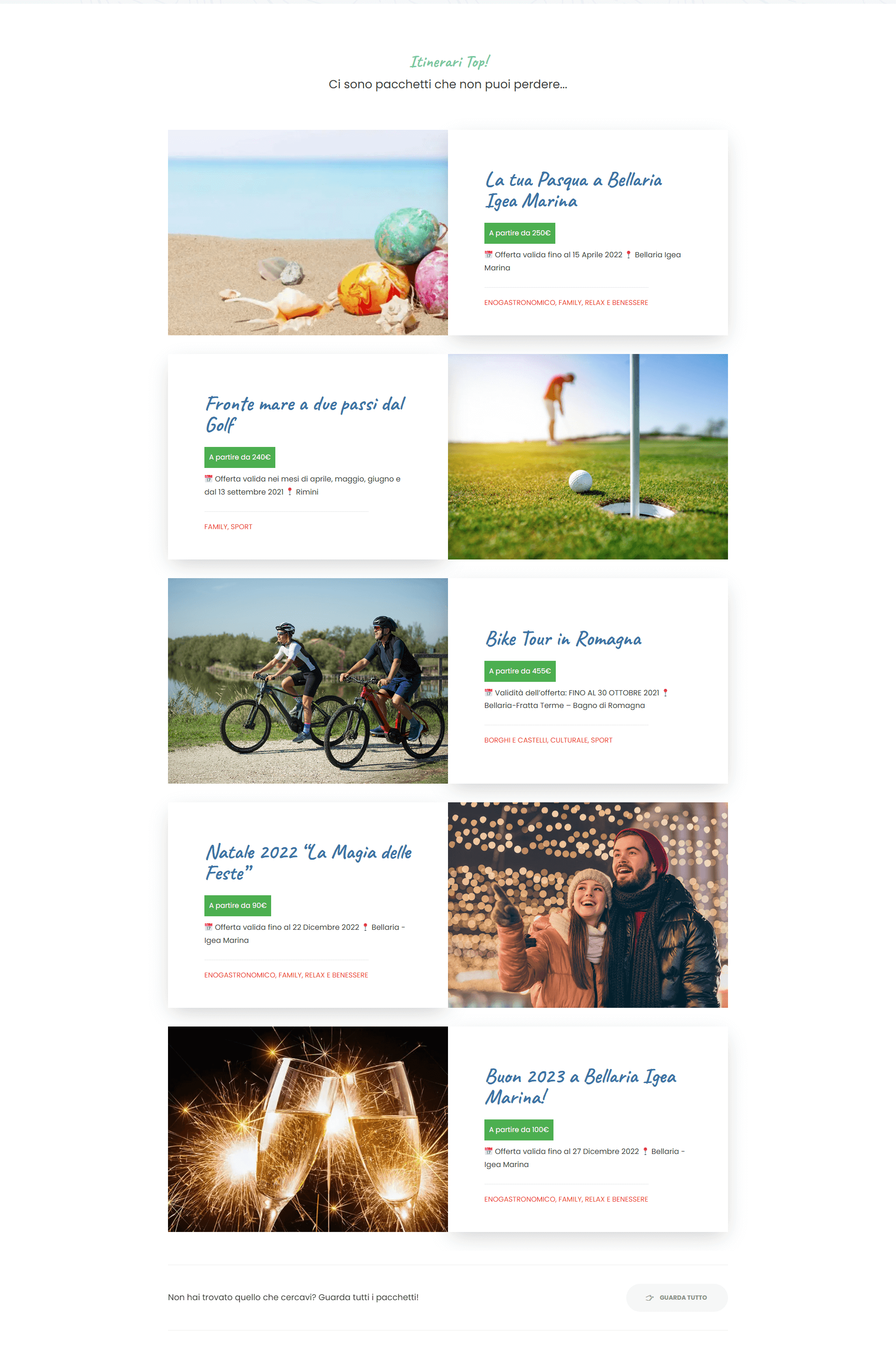 home page del sito di my romagna experience