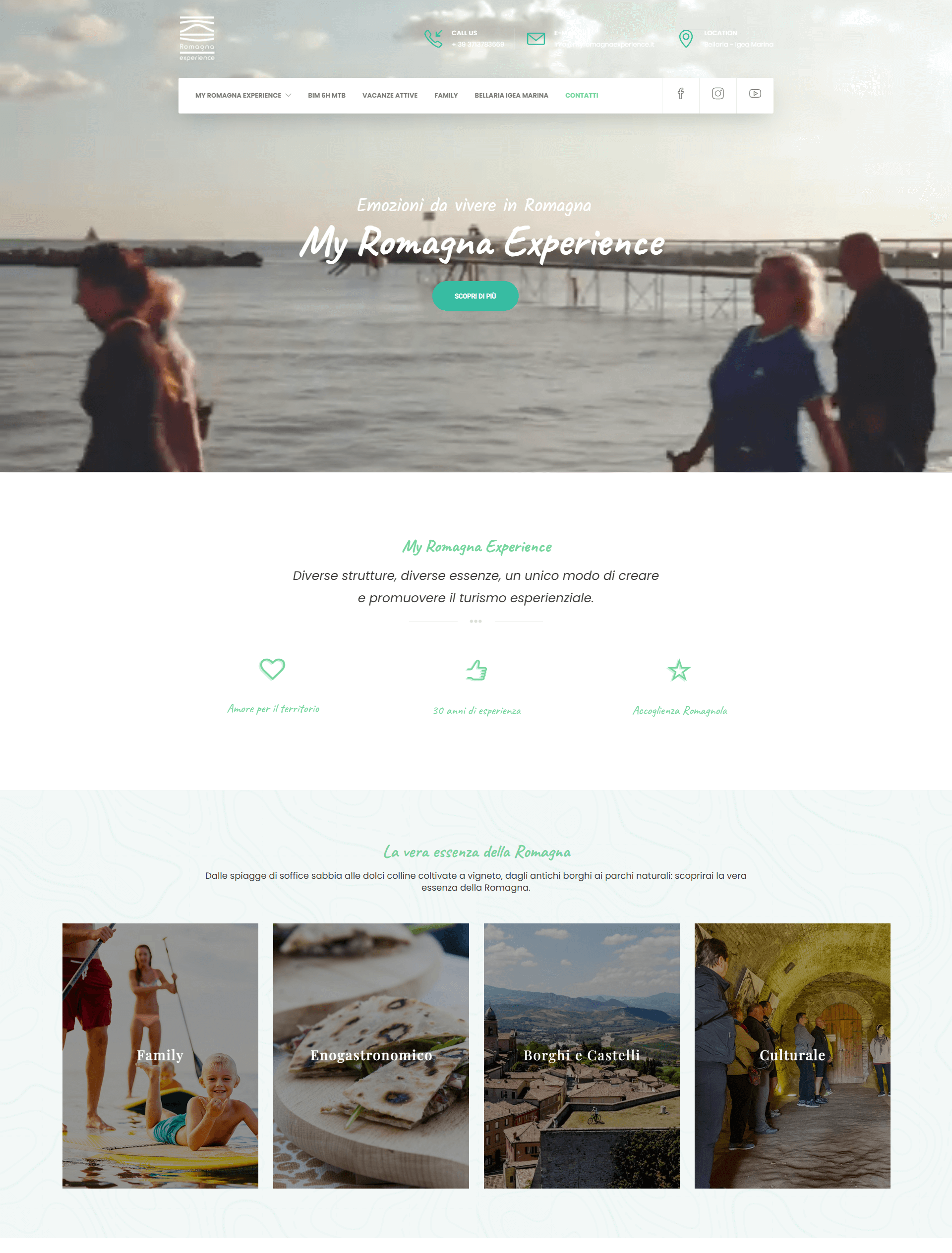 home page del sito di my romagna experience