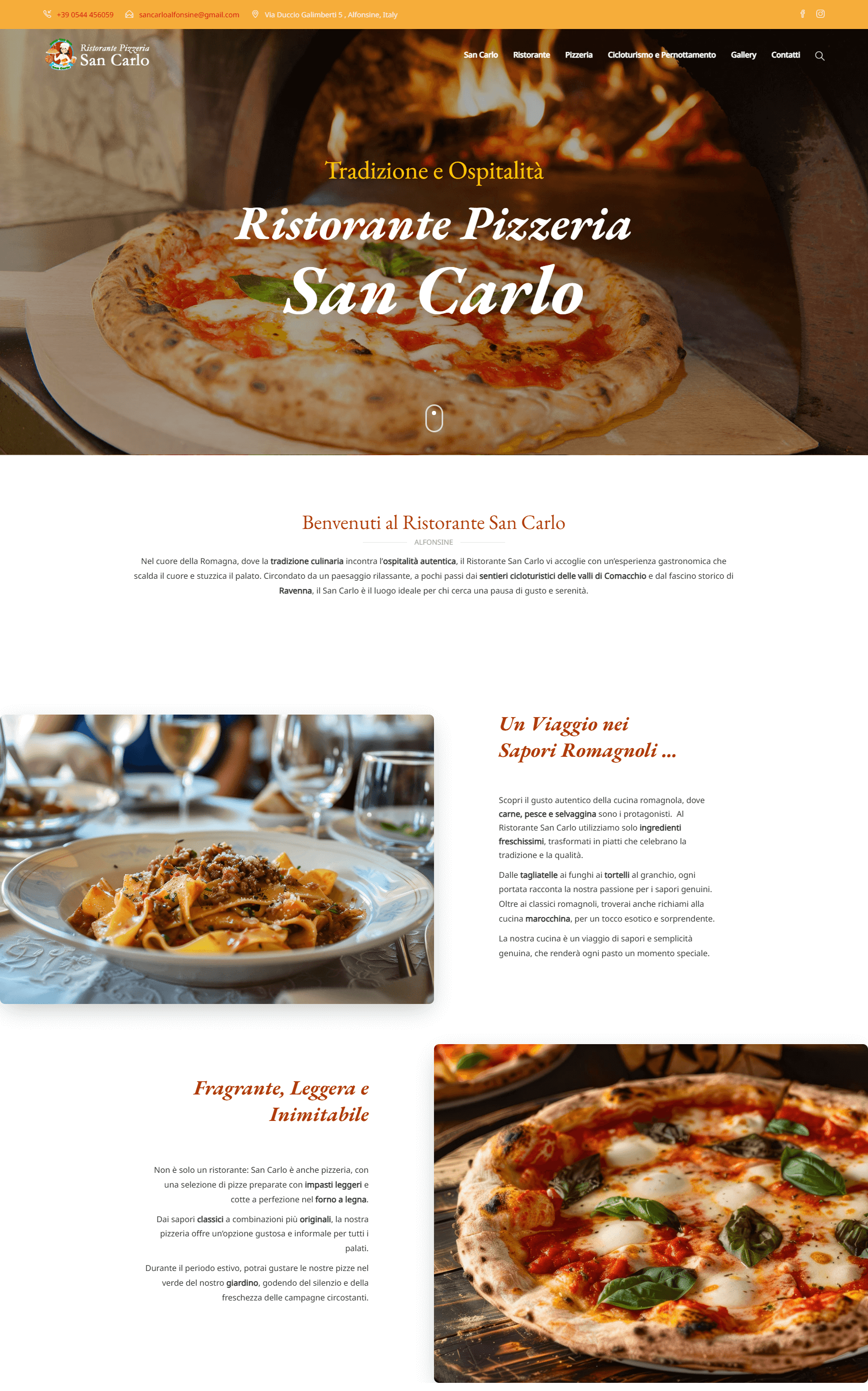 home page sito ristorante san carlo