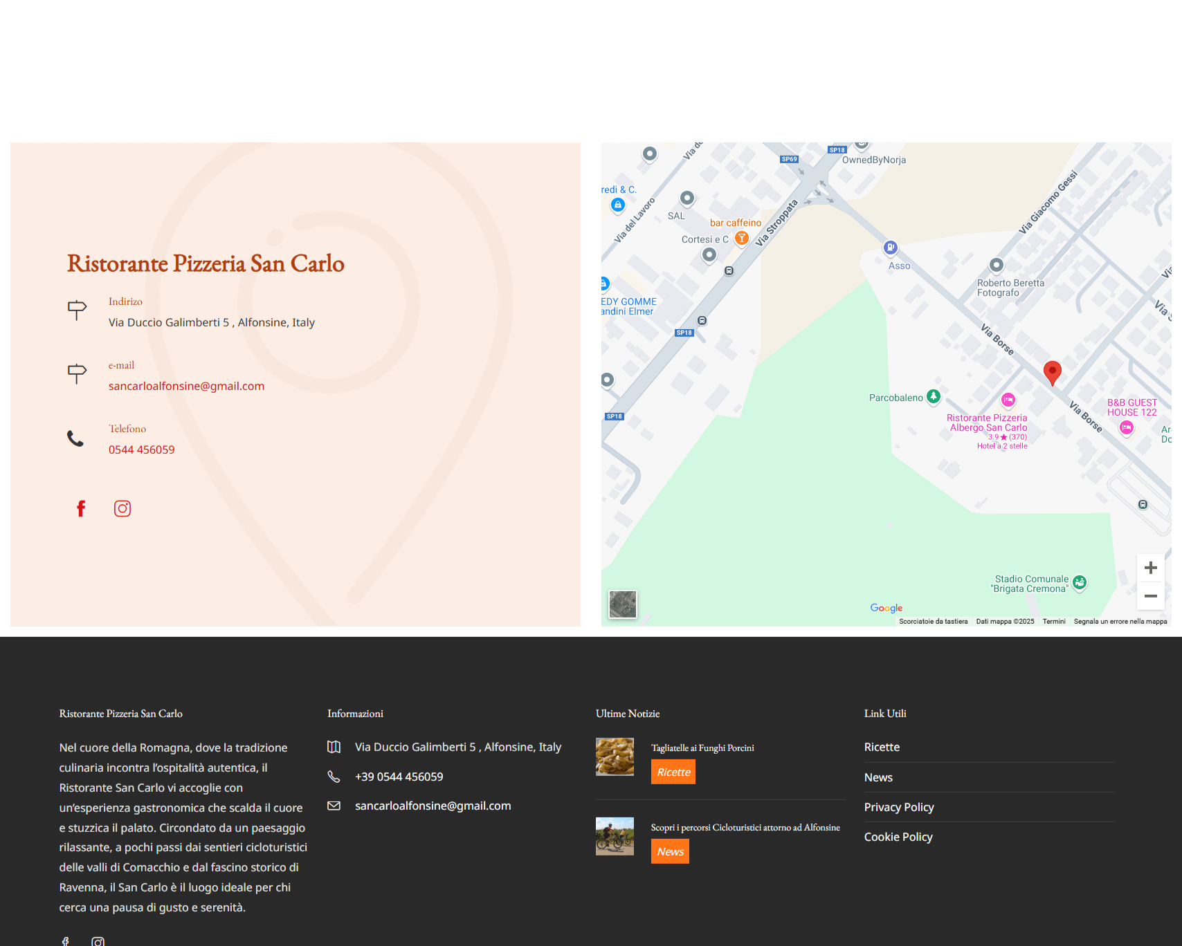 home page sito ristorante san carlo
