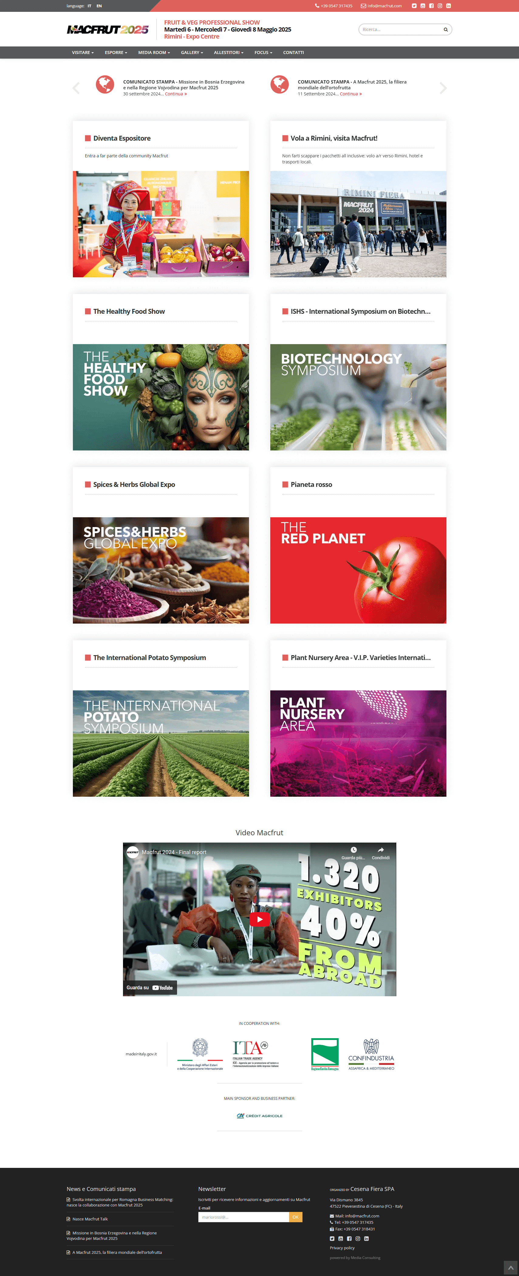 versione desktop del sito macfrut